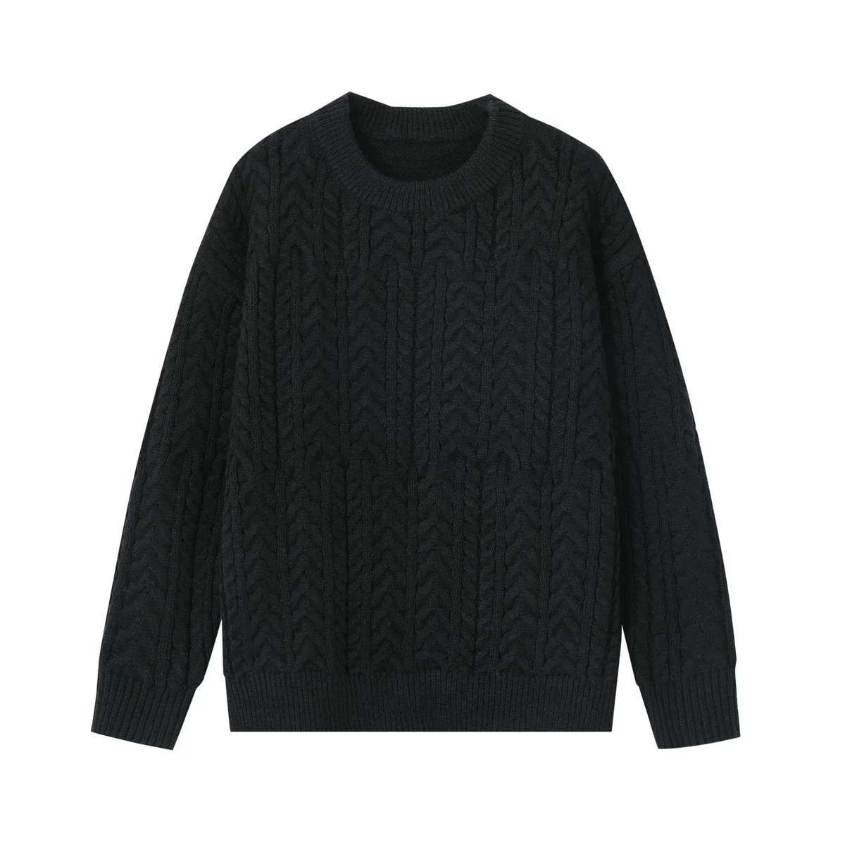 Other Black Cable Knit Sweater Black - 1