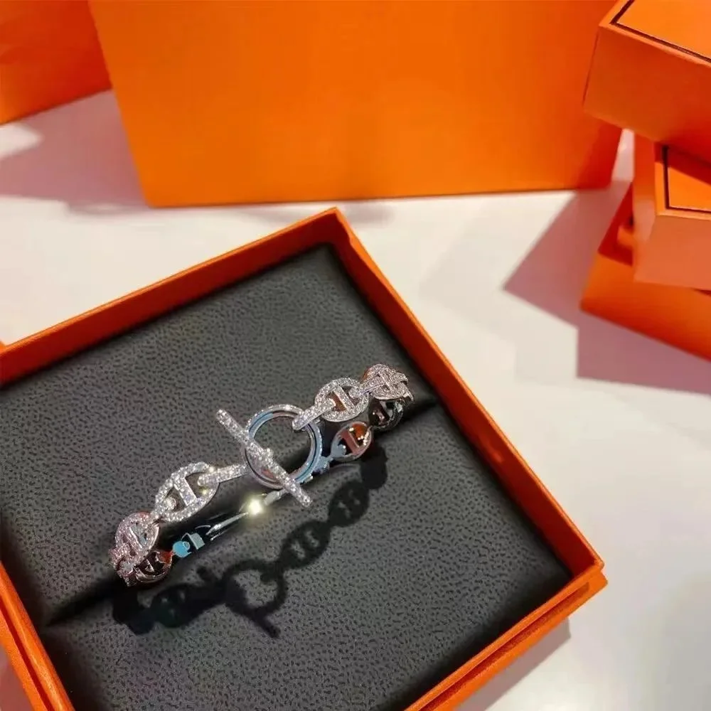 Hermès Hermès H Series Silver Crystal Bracelet Silver
