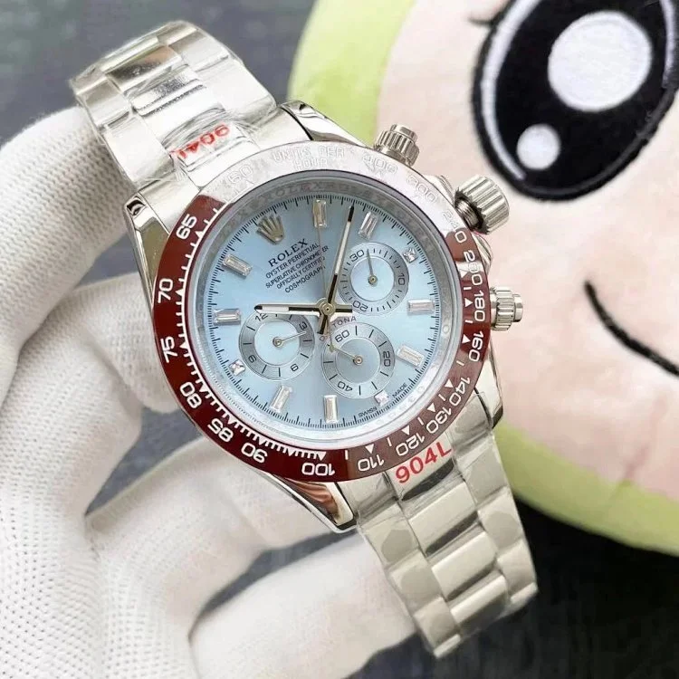 Rolex Rolex Daytona Silver Dial Red Bezel Men's Watch Silver - 1