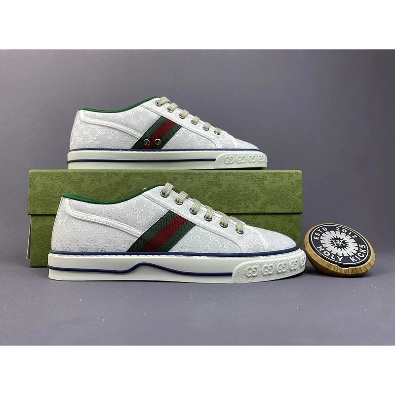 Gucci Gucci Iconic White GG Stripe Sneakers White