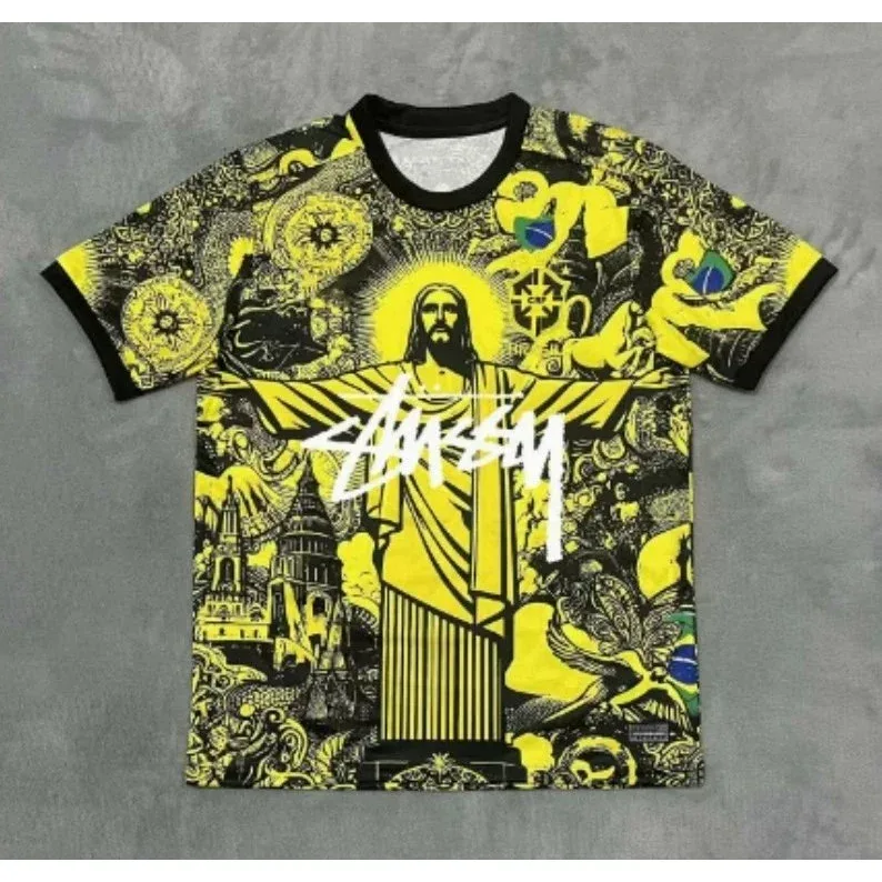 Stussy Stussy Stüssy Jesus Yellow T-Shirt Yellow - 1
