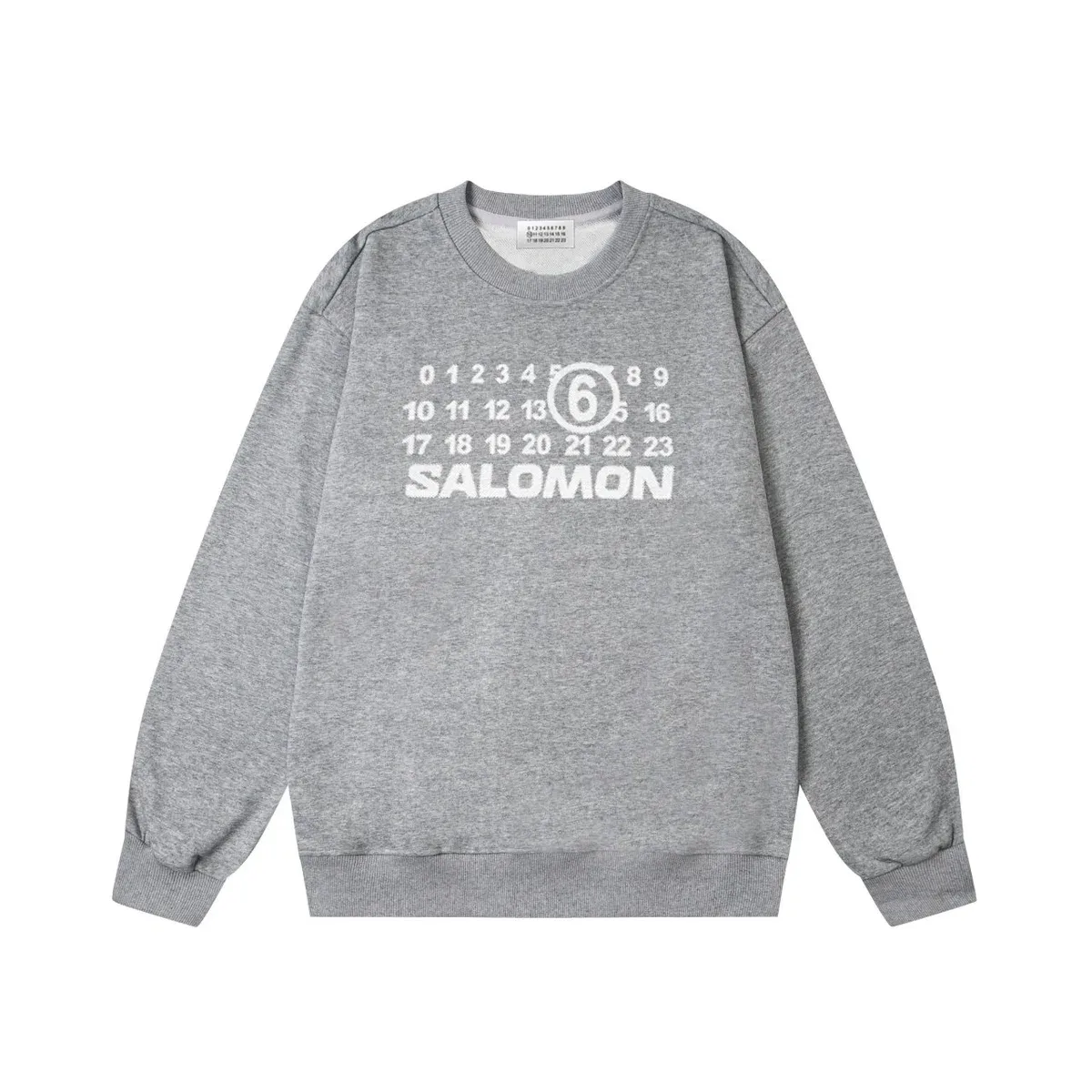 Salomon Salomon Grey Number Print Hoodie Grey - 1
