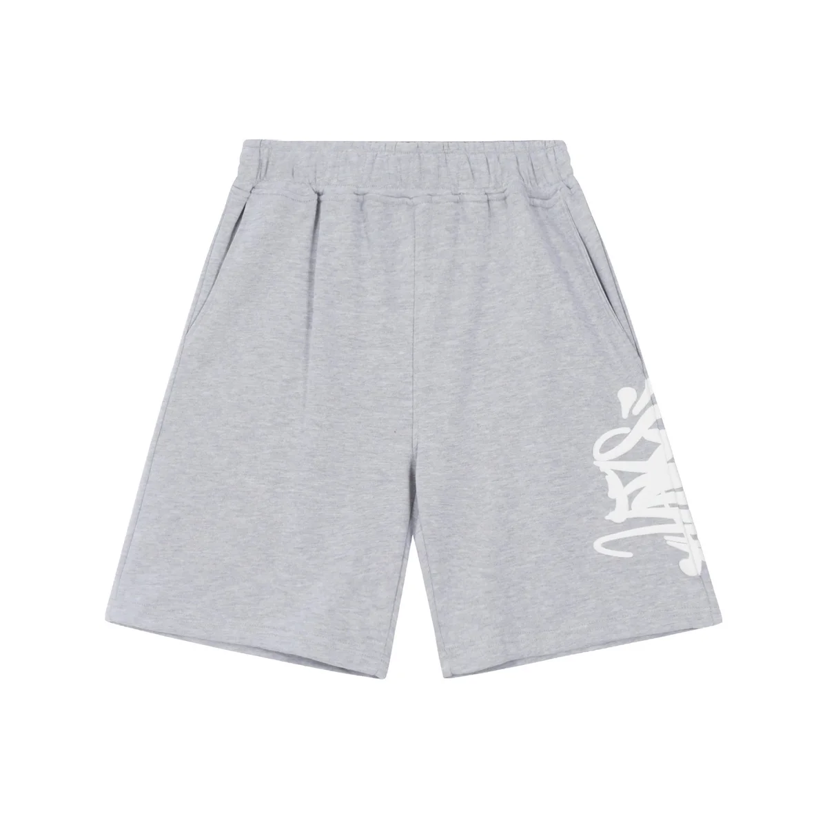 Other Gray Lettering Graphic Shorts Grey - 1