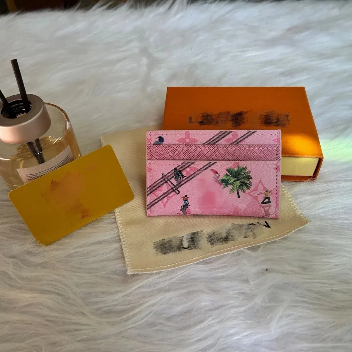 Louis Vuitton Louis Vuitton Monogram Card Holder Pink Pink