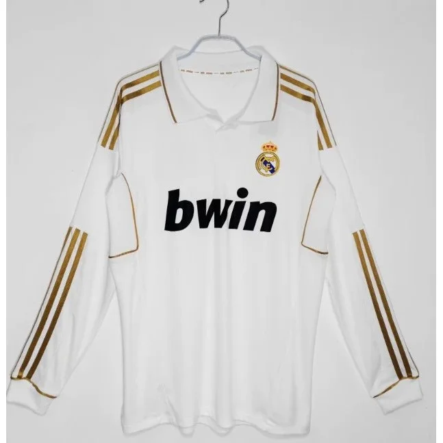 Adidas Adidas Real Madrid Home Jersey White Gold Long Sleeve White - 1