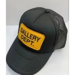 Gallery Dept. Gallery Dept. Black/Yellow Embroidered Patch Trucker Cap Black - 1