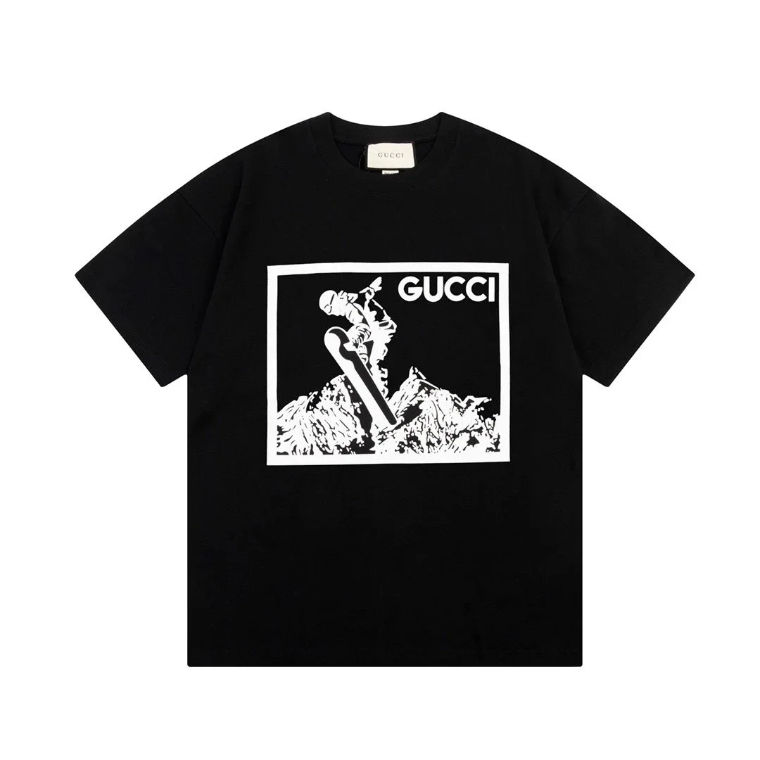 Gucci Gucci Snowboard Graphic T-Shirt Black Black - 1