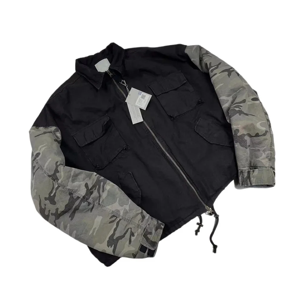 Other Unisex Camo Black Jacket Black - 1