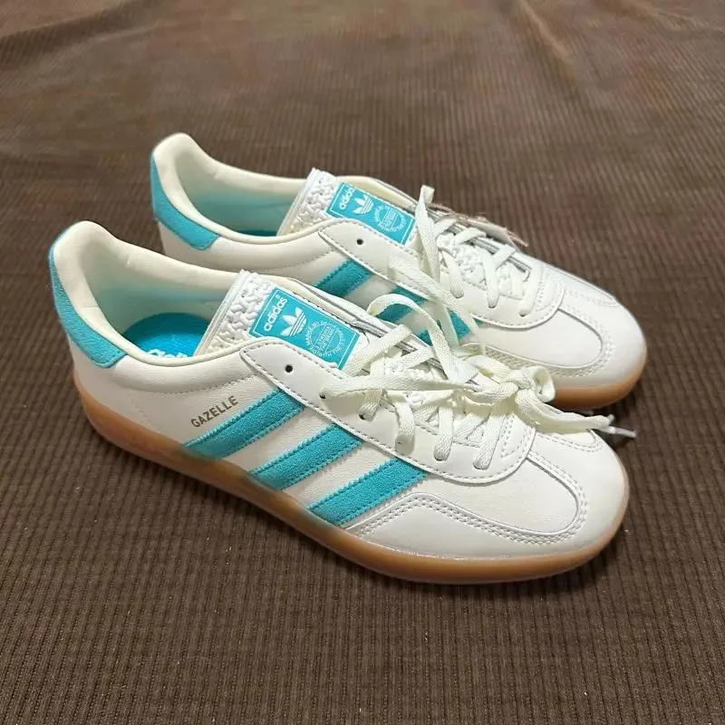 Adidas Adidas Gazelle White/Turquoise Sneakers White - 1