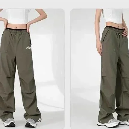 Other Military Green (Thin Fleece) Wide Leg Pants Green - 1