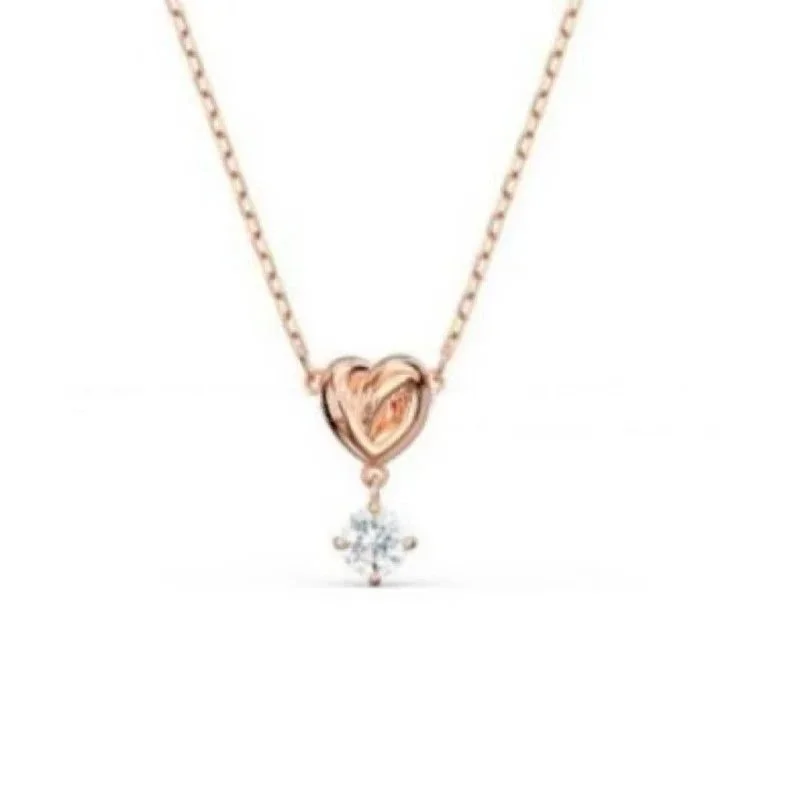 Swarovski Swarovski Return to Tiffany Heart Necklace Rose Gold Gold - 1