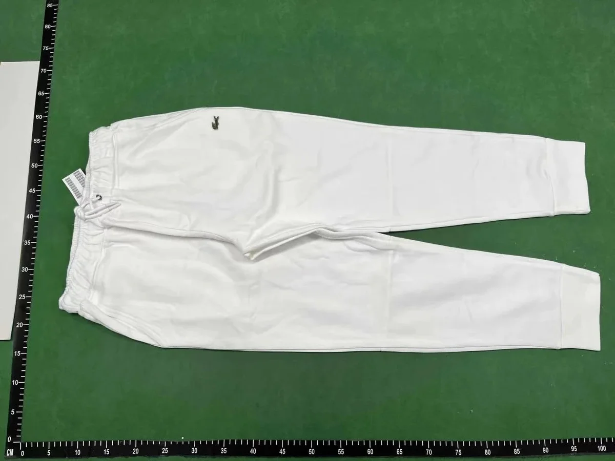 Lacoste White Crocodile Logo Joggers