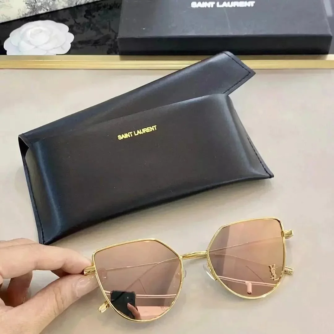 Saint Laurent Saint Laurent YSL Cat-Eye Sunglasses Gold Pink Gold - 1