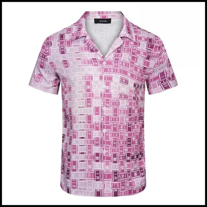Amiri Amiri Pink Printed Short-Sleeve Shirt Pink - 1