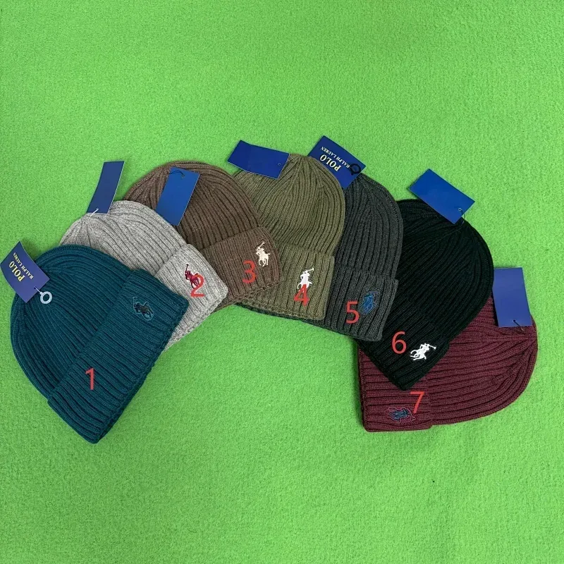 Polo Ralph Lauren Polo Ralph Lauren Pony Embroidered Beanie Hat Blue - 1