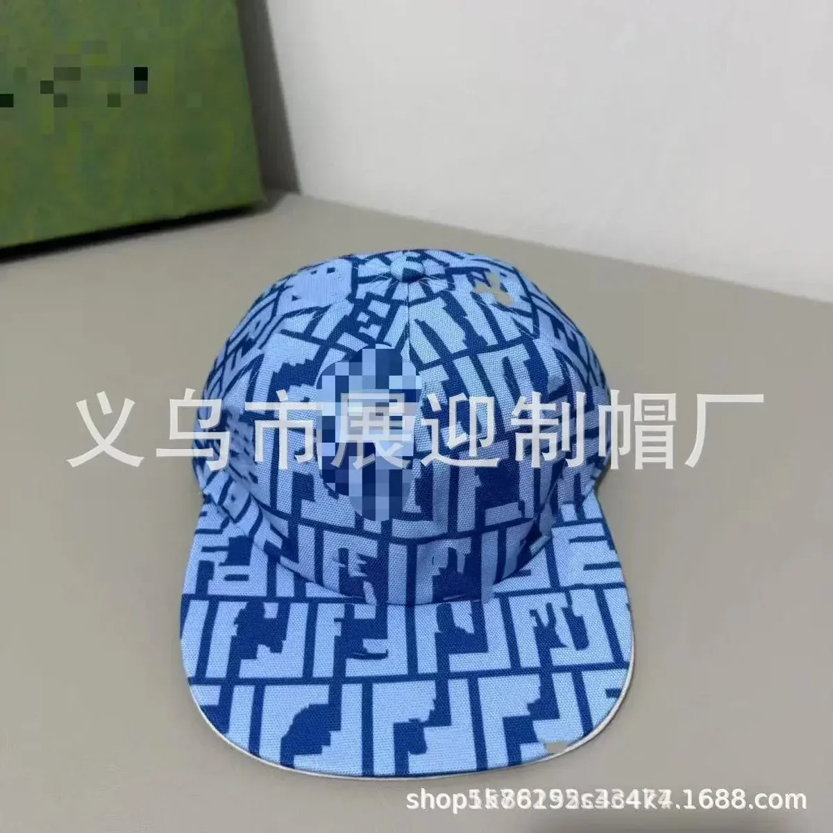 Fendi Fendi Iconic Bear Cap F Blue Headwear Blue - 1