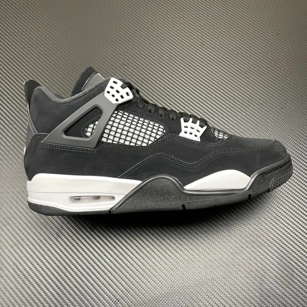 Nike Nike Air Jordan 4 Black/White Sneakers Black - 1