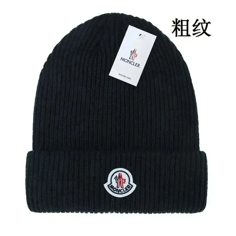 Moncler Moncler Beanie Black Wool Headwear Black