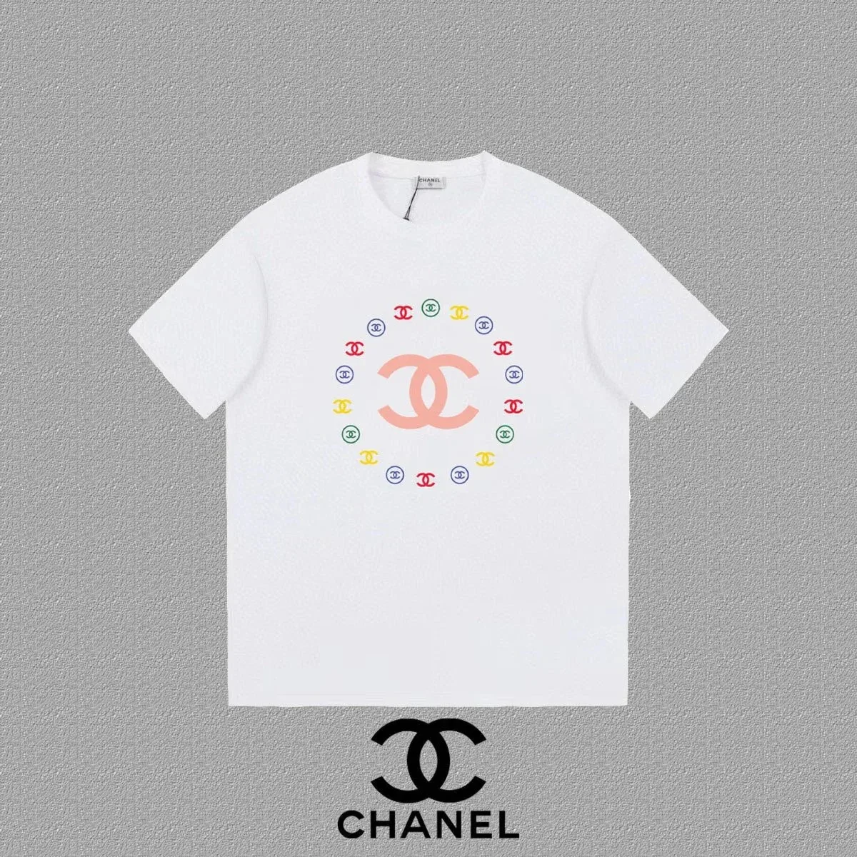 Chanel Chanel Multicolor Logo T-Shirt White
