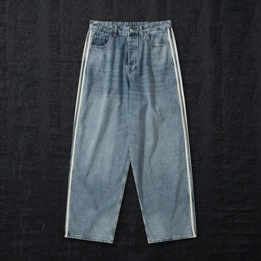Other Blue Side Stripe Denim Jeans Blue - 1