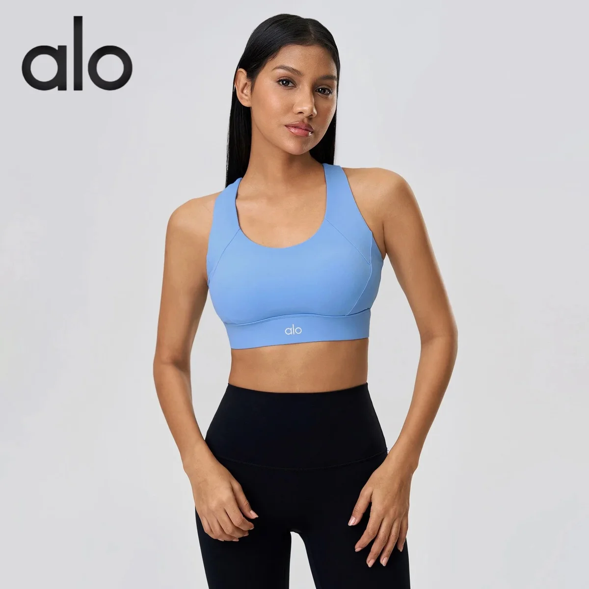 Alo Yoga Alo Sina Blue Sports Bra Women's Underwear Blue - 1