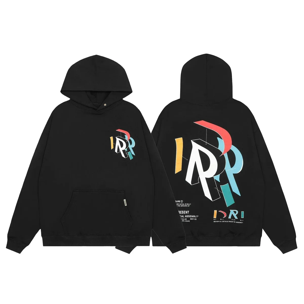 Represent Represent Owners Club Black Hoodie with Colorful Graphic Black - 1