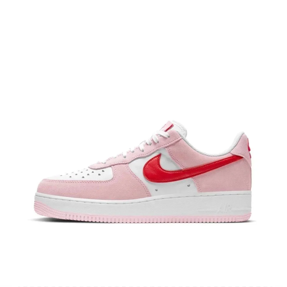 Nike Nike Air Force 1 Triple Black White Red Sneakers Pink - 1