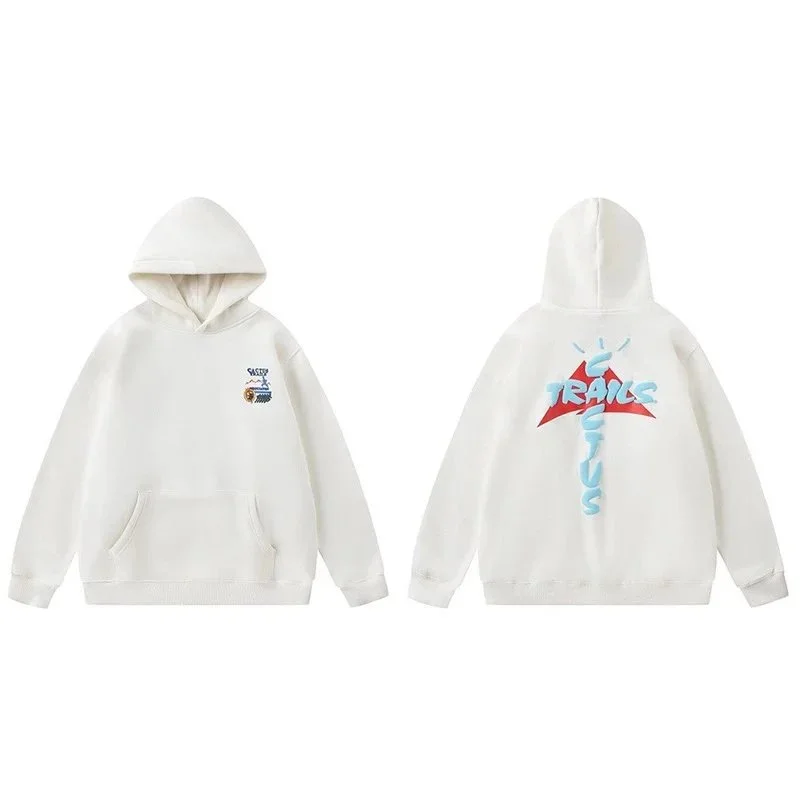 Other White 'Trails CTUS' Graphic Hoodie White - 1