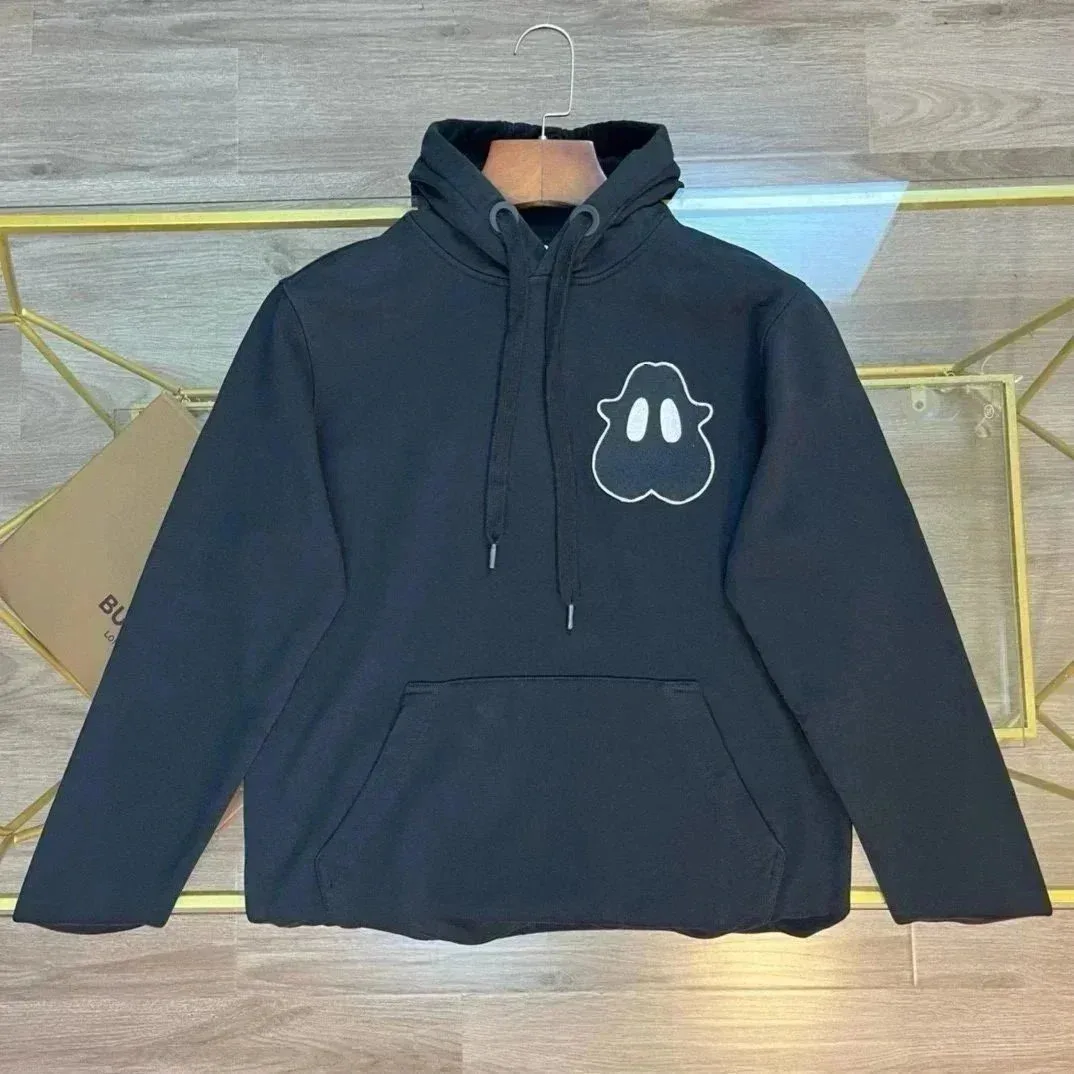 Burberry Burberry Black Ghost Hoodie Sweatshirt Black - 1
