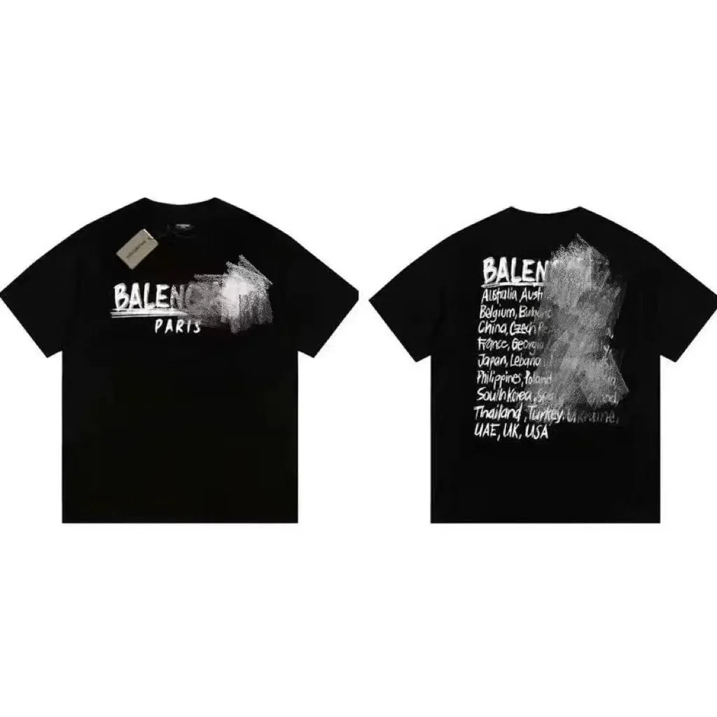 Balenciaga Balenciaga Black Paris T-Shirt Black - 1