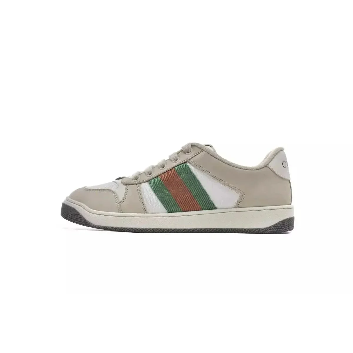 Gucci Gucci Beige Web Stripe Low Sneakers Beige - 1