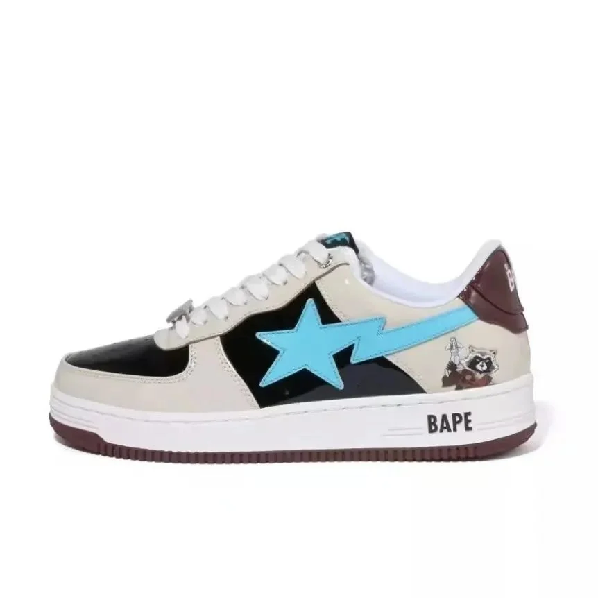 A Bathing Ape A Bathing Ape BAPE STA Triple Black Blue Star Sneakers Black - 1