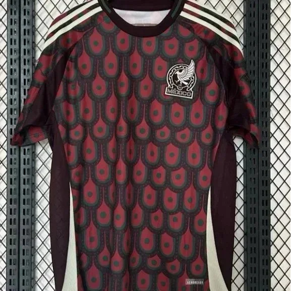 Adidas Adidas Mexico Away Jersey Red Patterned Football Shirt Red - 1
