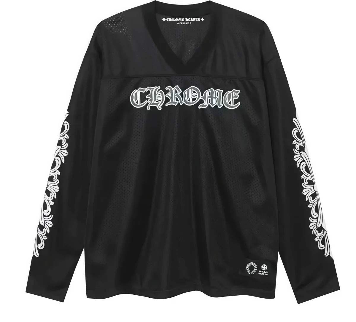 Chrome Hearts Chrome Hearts Black 'CHROME' Long Sleeve Jersey Black - 1