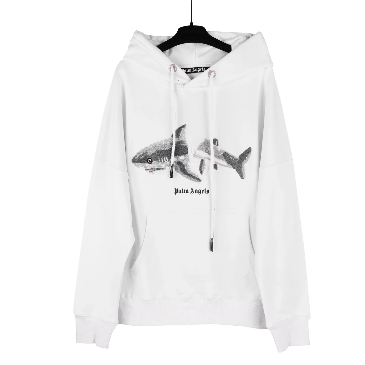 Palm Angels Palm Angels Bear White Shark Print Hoodie White - 1
