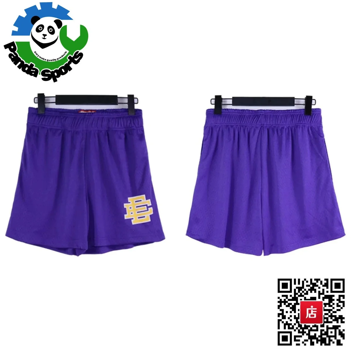 Other Purple Mesh Basketball Shorts with Logo Purple - 1