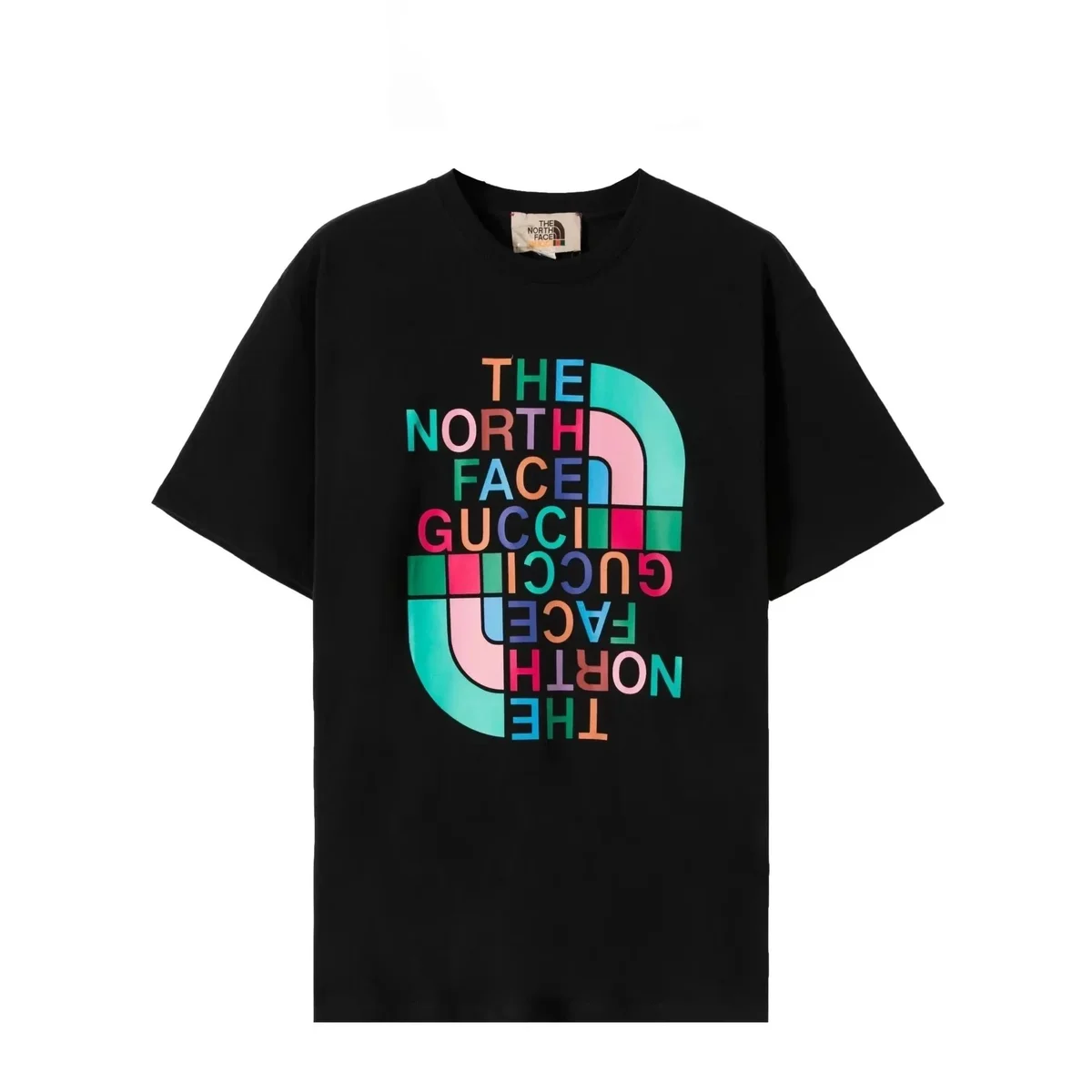 The North Face The North Face x Gucci Black Multi-Color Graphic T-Shirt Black - 1