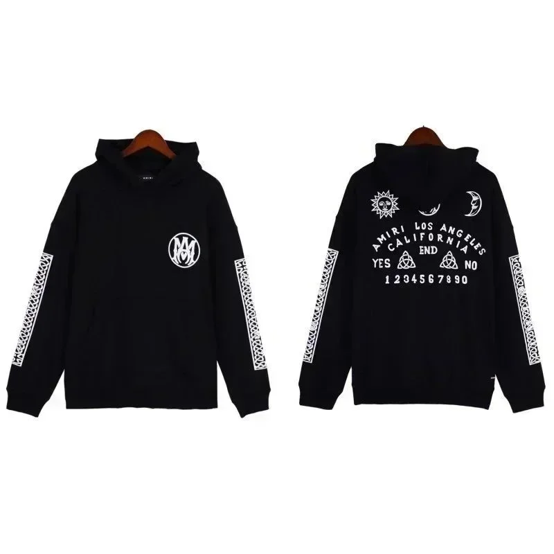 Amiri Amiri Black Ouija Print Hoodie Black - 1