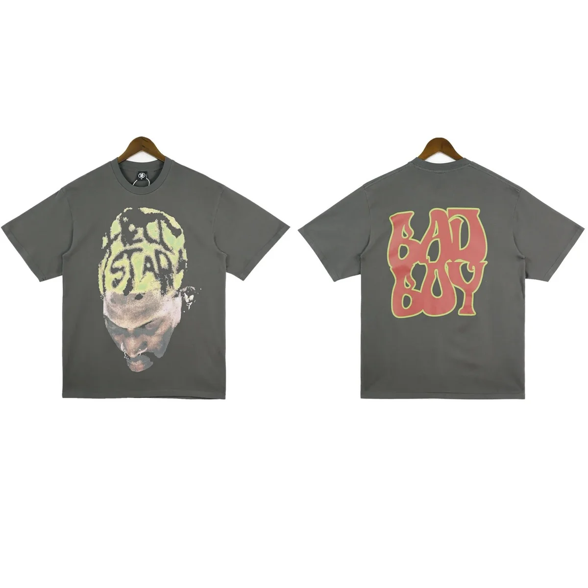 Hellstar Unisex Hellstar Bad Boy Graphic T-Shirt Grey - 1