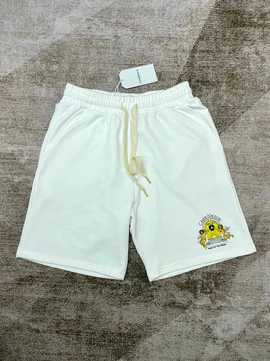 Casablanca Casablanca White Shorts with Gold Logo White - 1