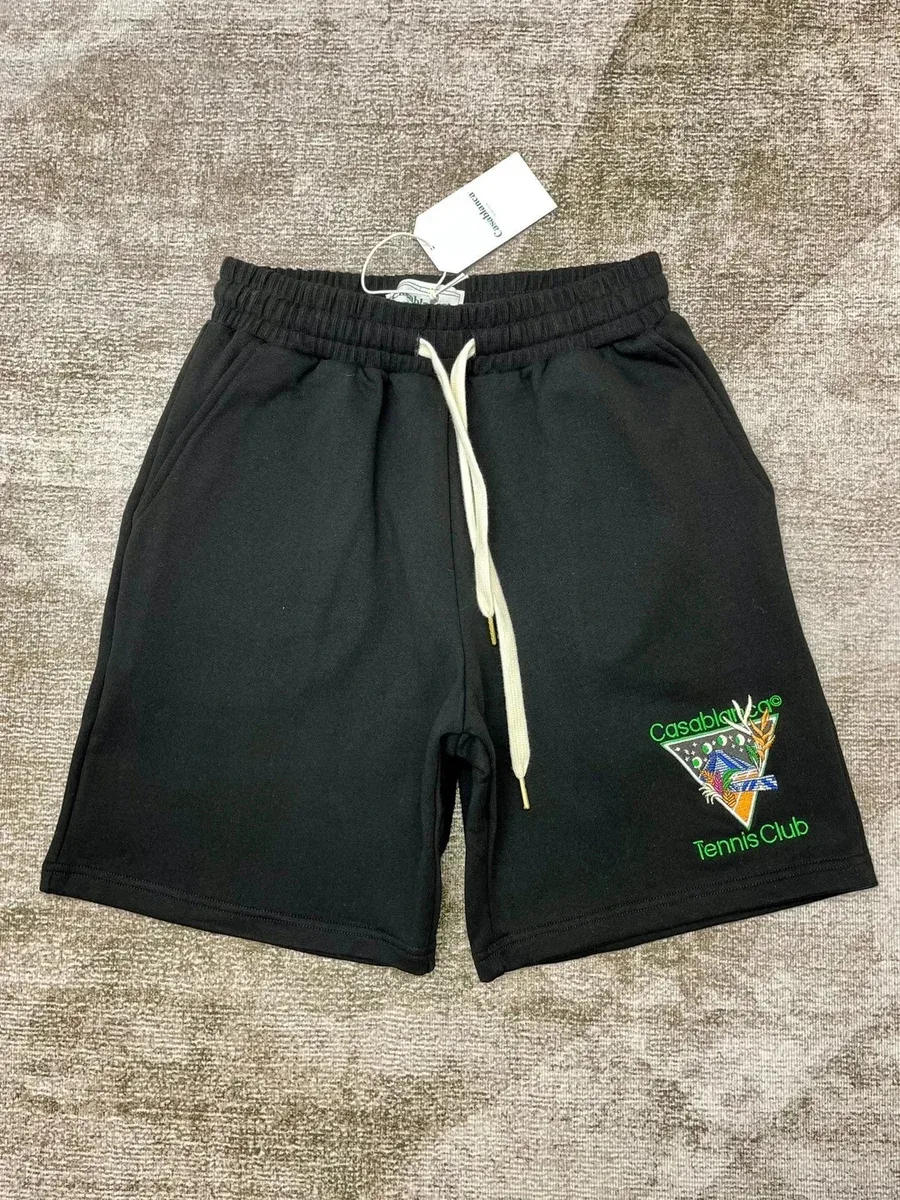 Casablanca Casablanca Tennis Club Black Embroidered Shorts Black - 1