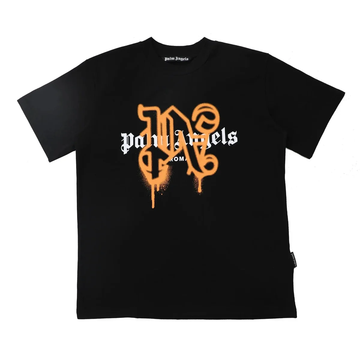 Palm Angels Palm Angels Bear Black Orange Logo T-Shirt Black - 1