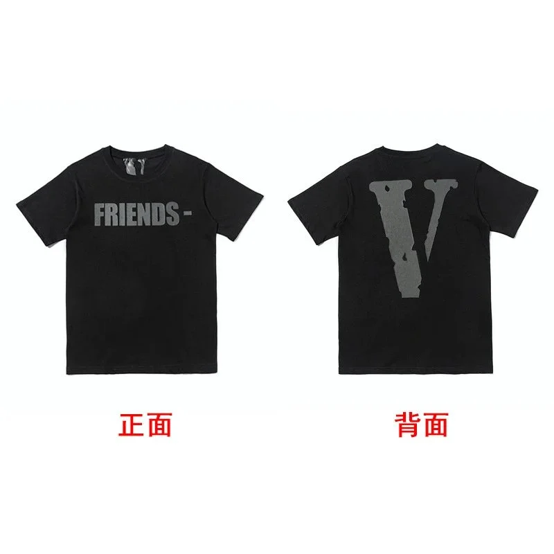 VLONE VLONE Friends V Black T-Shirt Black - 1