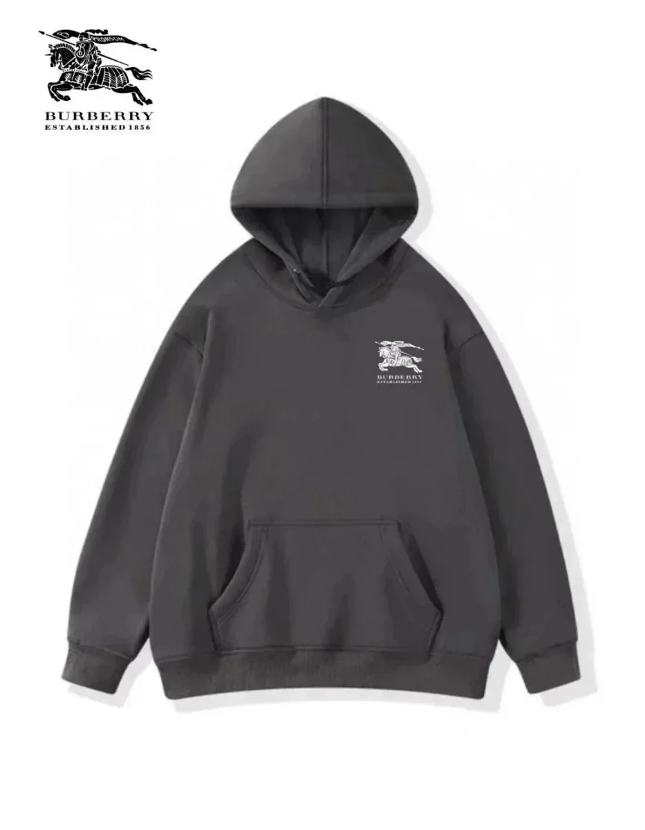 Burberry Burberry Black Hoodie with Equestrian Knight Logo Black - 1