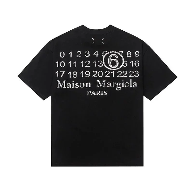 Maison Margiela Maison Margiela Black Numeric Print T-Shirt Black - 1