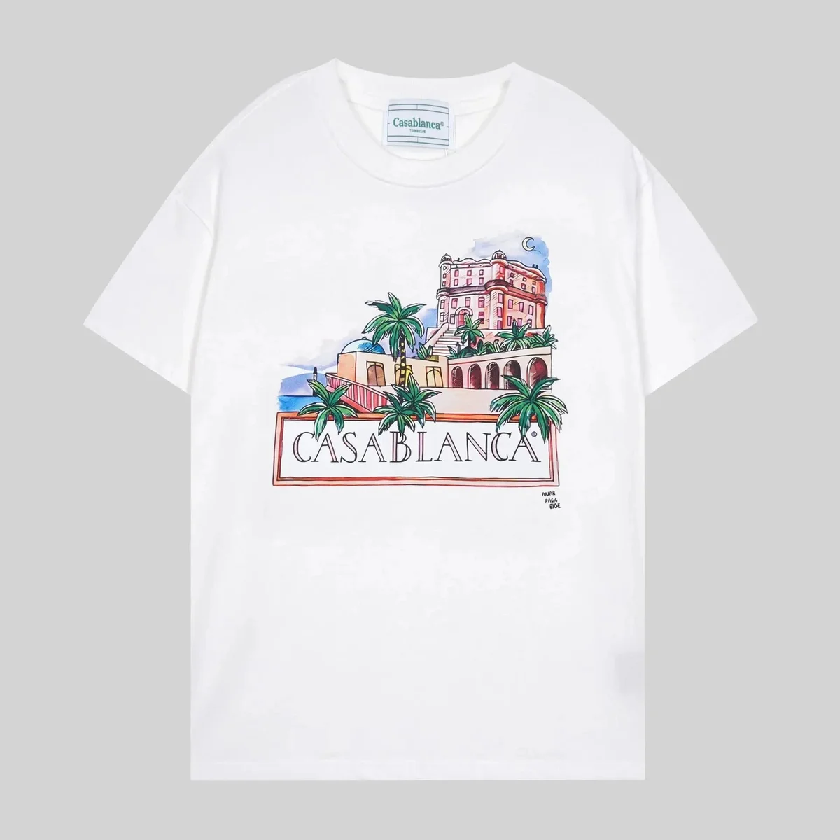 Casablanca Casablanca White Building Print T-Shirt White - 1
