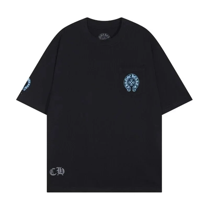 Chrome Hearts Chrome Hearts Blue Embroidered T-Shirt Black Black - 1