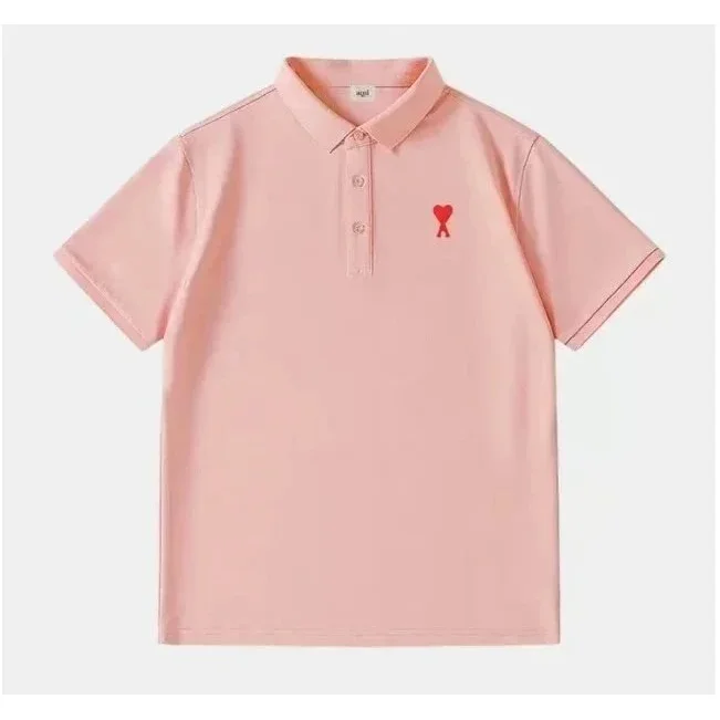 Acne Studios Acne Studios Pink AM Logo Polo Shirt Pink - 1