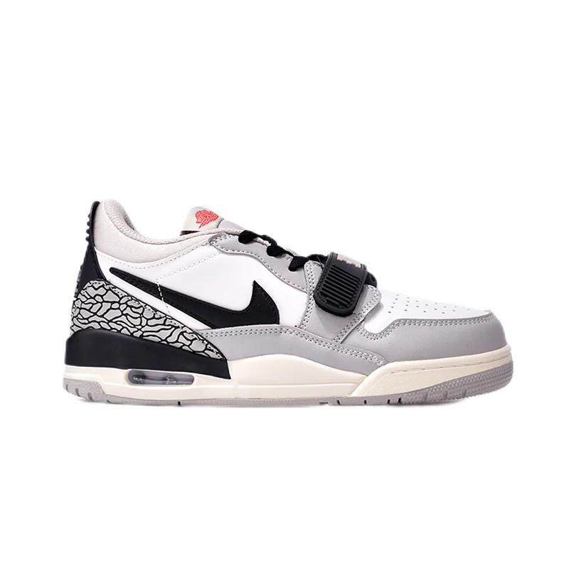 Jordan Nike Air Jordan 3 Legacy Low White Grey Black Sneakers White - 1
