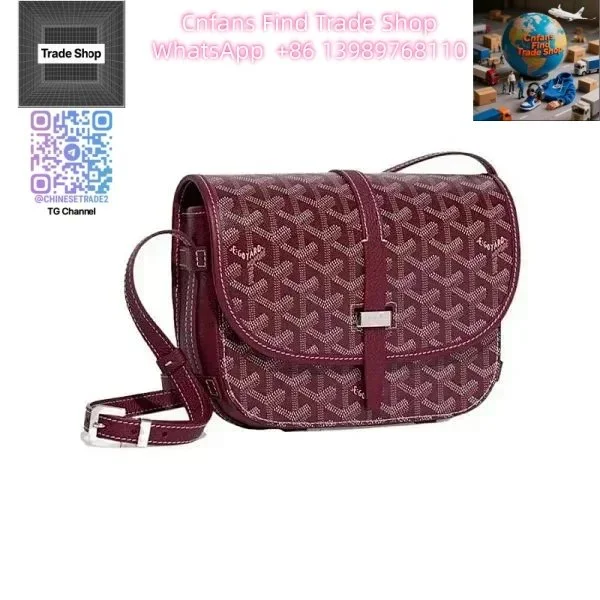 Goyard Goyard Saint Louis Burgundy Leather Crossbody Bag Red - 1